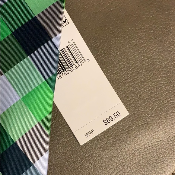 Tommy Hilfiger Buffalo Tartan Tie green and blue - Picture 2 of 3